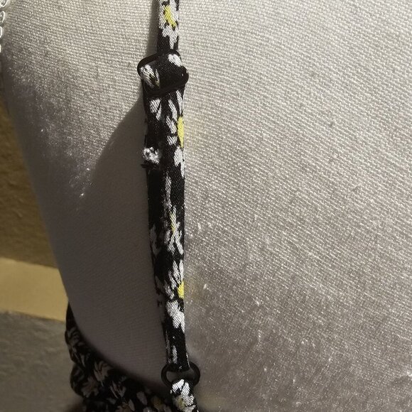Art Class Vintage 90's, Y2K Black & White Daisy Floral Mini Slip Dress XL - Picture 7 of 7